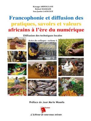 cover image of Diffusion Des Techniques Locales: Actes Du Colloque, Volume 1
